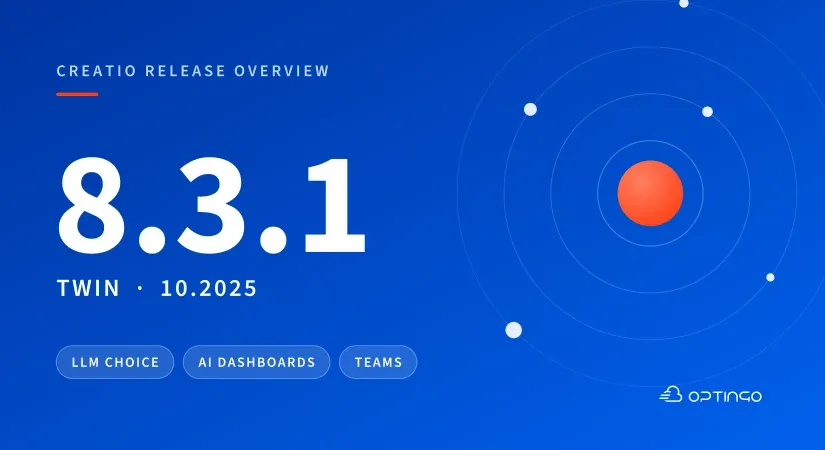 Creatio 8.3.1: wybór modelu AI, dashboardy z opisu i Creatio.ai w Teams