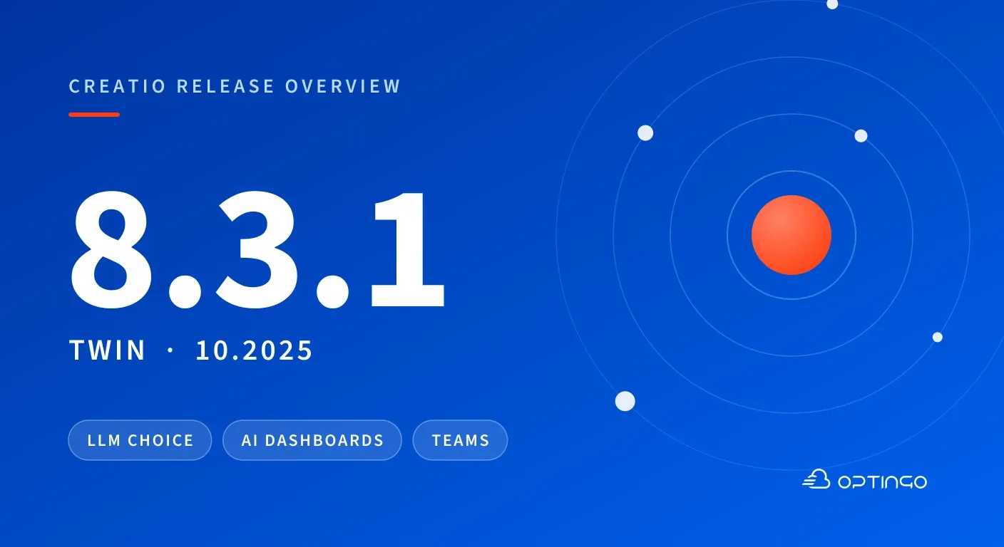 Creatio 8.3.1: wybór modelu AI, dashboardy z opisu i Creatio.ai w Teams